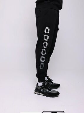 Overtime Black Logo Jogger Sweatpants size S men’s with pockets mostly cotton
